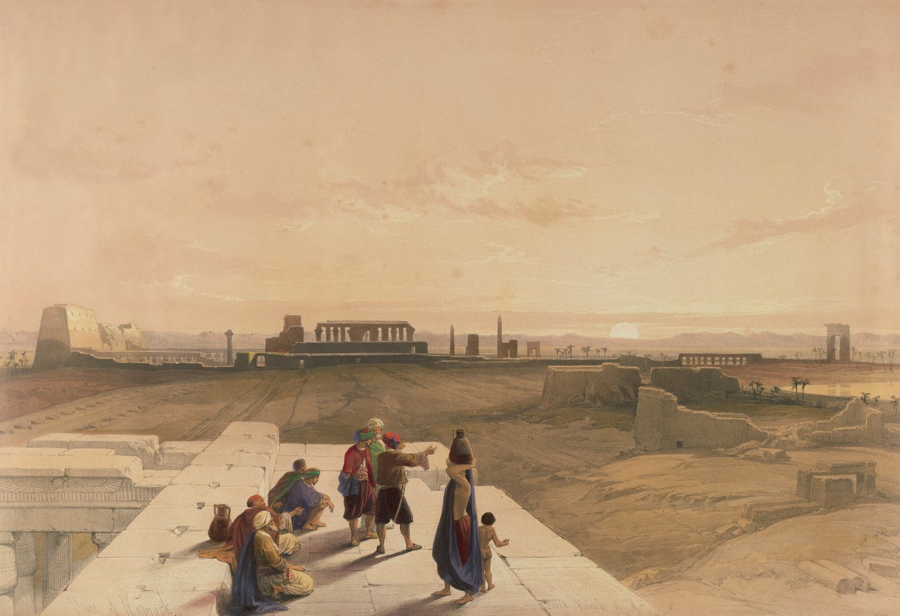 The Ruins of Karnak from the West, from Egypt and Nubia, Vol.1 by David Roberts