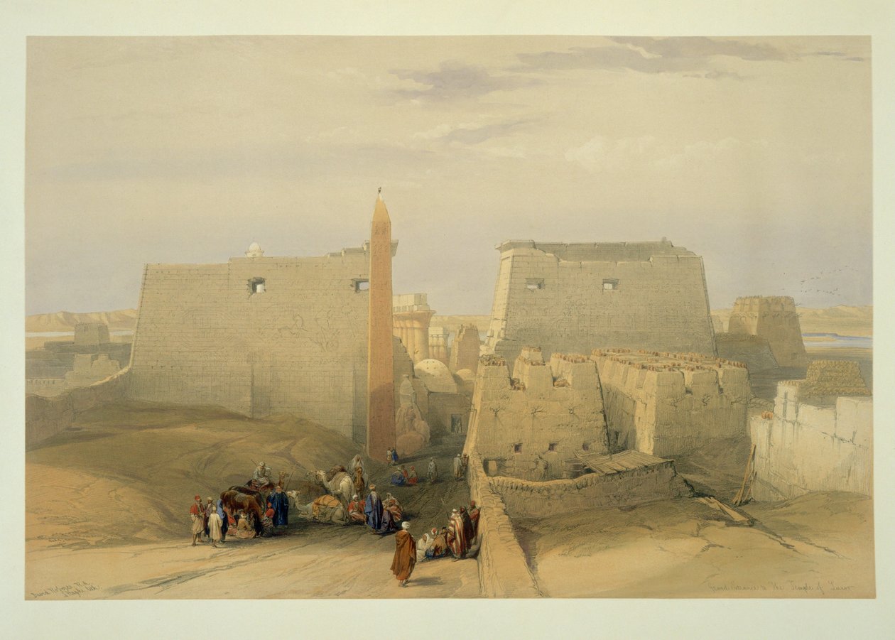 The Main Entrance of the Temple at Luxor by David Roberts
