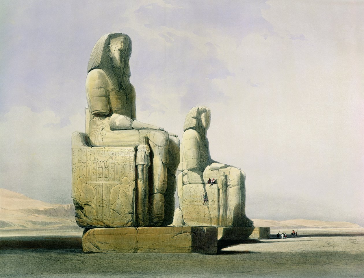 Thebes, December 4th 1838 (detail) by David Roberts