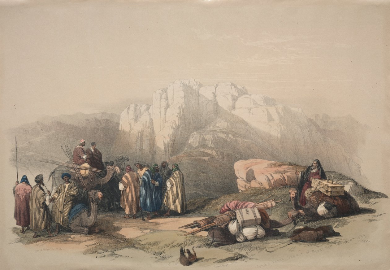 Tomb of Aaron, Summit of Mount Horeb by David Roberts
