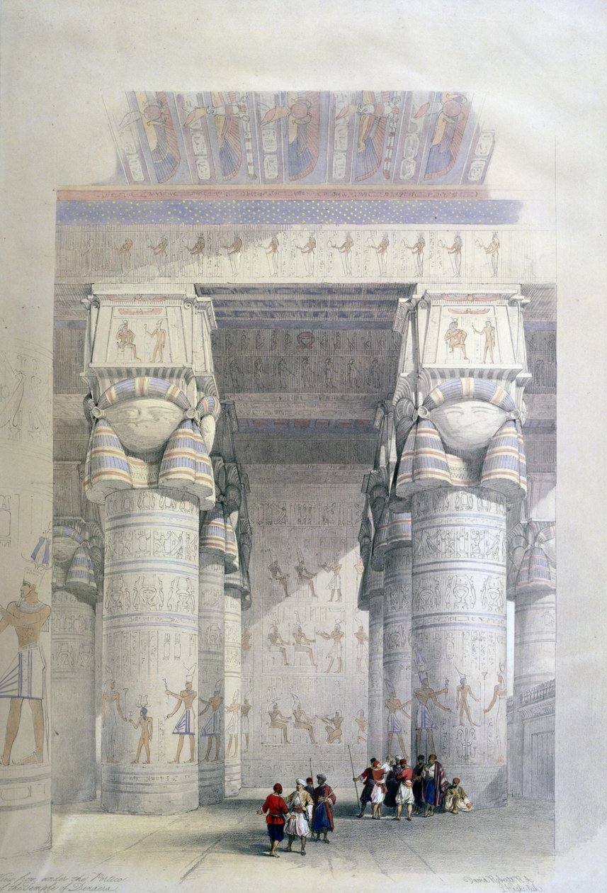 View from Under the Portico of the Temple of Dendera by David Roberts