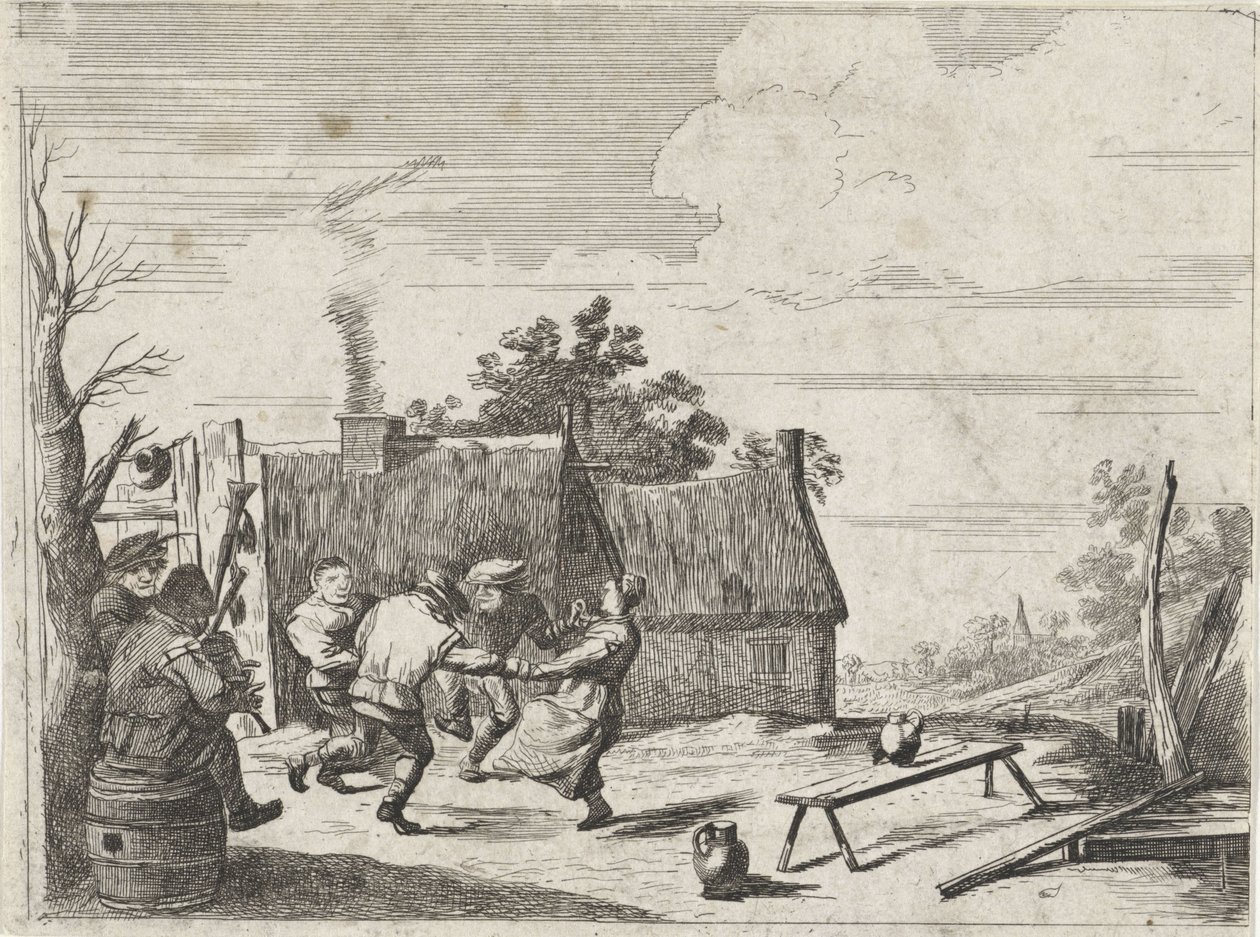 Dancing Peasants to the Music of Two Musicians by David Teniers (II)
