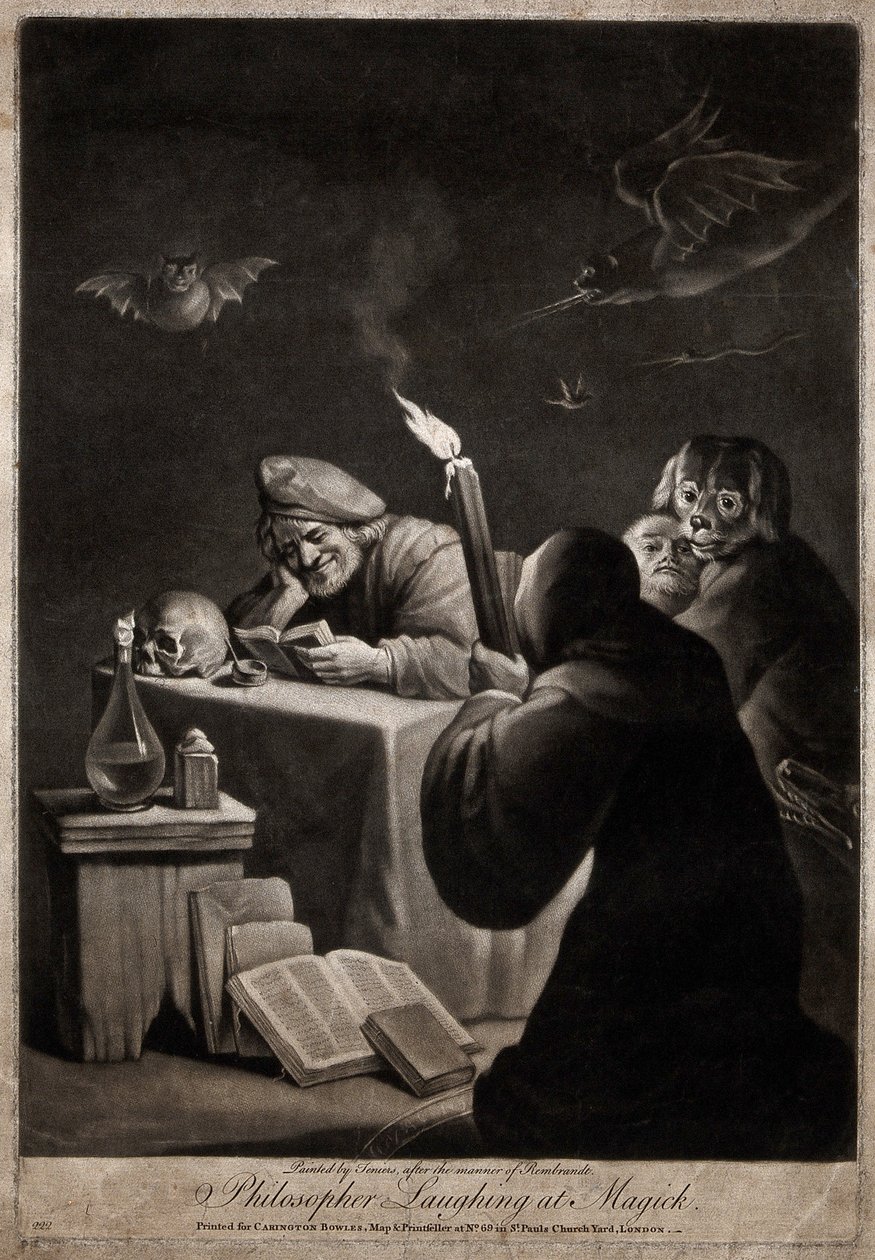 A Man Reading a Book, Smiling; Next to Him a Hooded Man by David Teniers the Younger