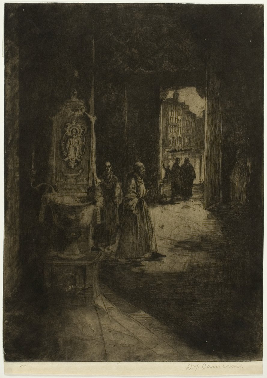 Church Interior, Venice, plate sixteen from the North Italian Set by David Young Cameron