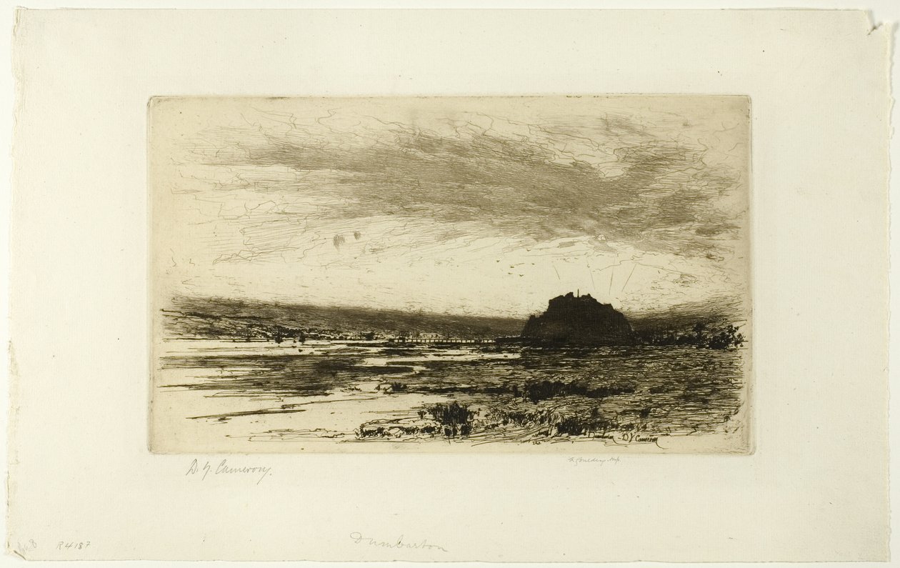 Dumbarton, Plate Eleven from the Clyde Set by David Young Cameron
