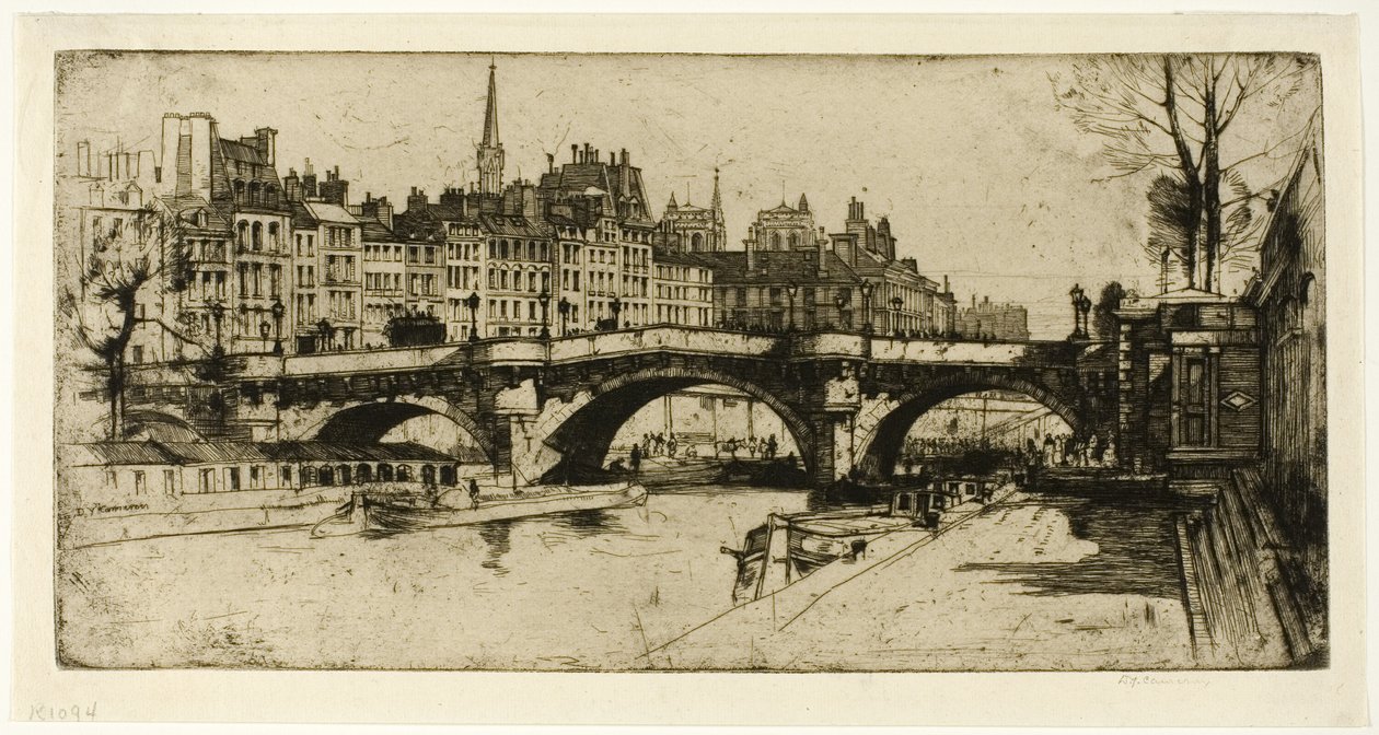 Pont Neuf, Plate One from the Paris Set by David Young Cameron