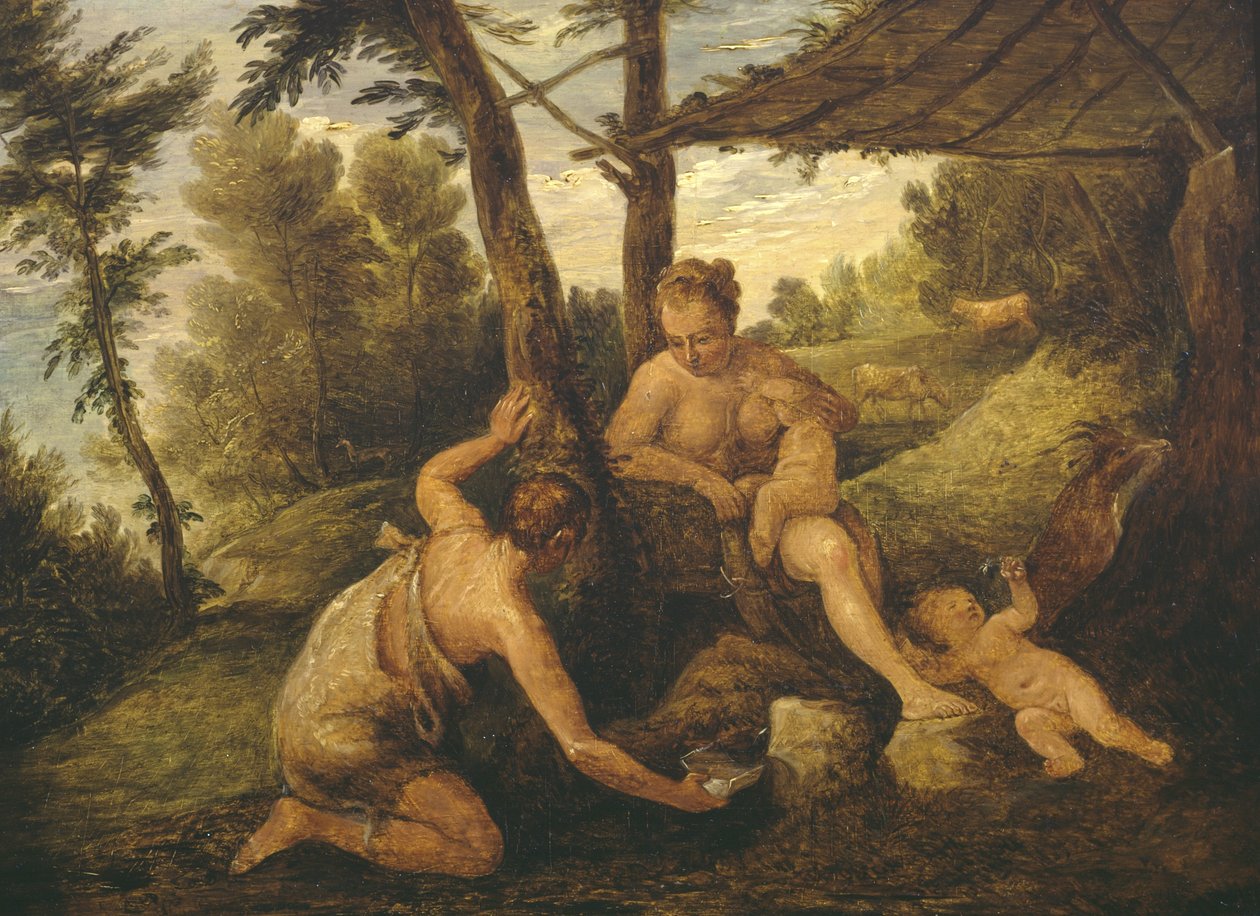 Adam and Eve after the Expulsion (after Paulo Veronese and studio) by David Teniers the Younger