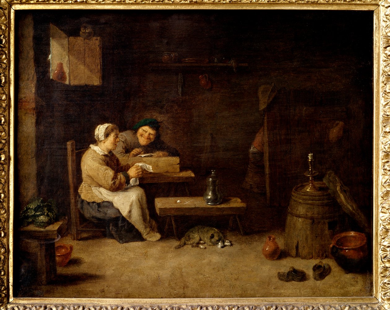 Two Grotesque Characters in a Flemish Inn by David Teniers the Younger
