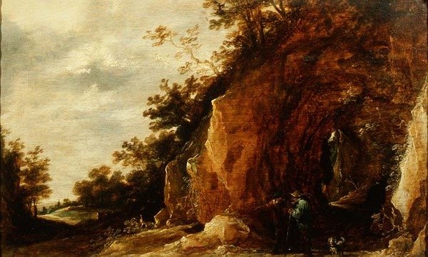 Landscape with Travellers (one of a pair) by David Teniers the Younger