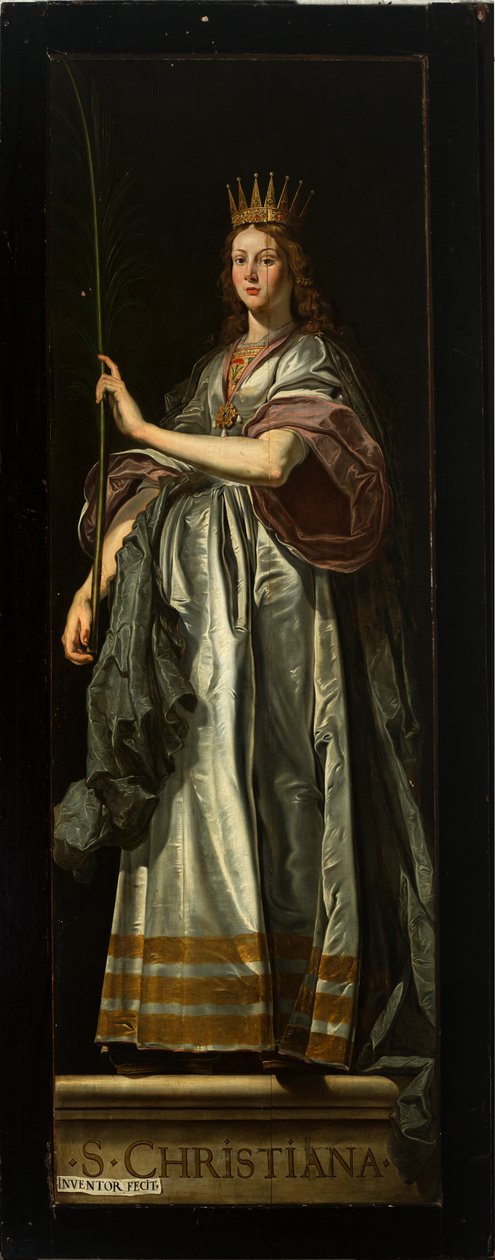 Parish Church (Parochiekerk Onze-Lieve-Vrouw). Interior. Painting. Triptych. David Teniers the Elder. Rear End. Christiana by David Teniers the Younger