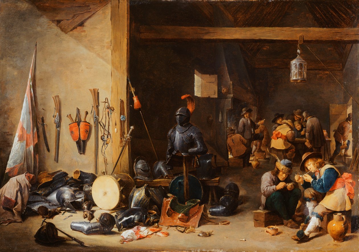 The Interior of a Guardroom by David Teniers the Younger