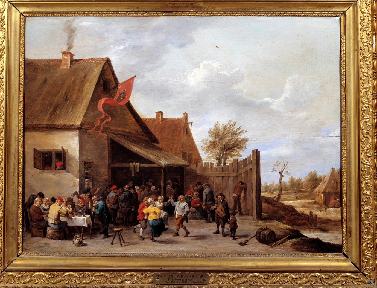 The fair Painting by David Teniers II the young (1610-1690) 17th century Sun. 0,43x0,58 m Montpellier, Musee Fabre by David Teniers the Younger