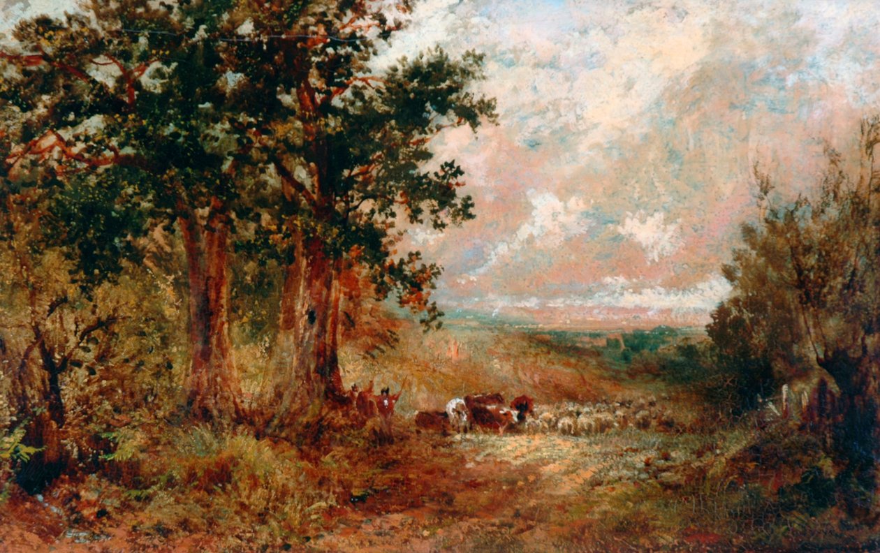 A Warwickshire Lane by David the younger Cox