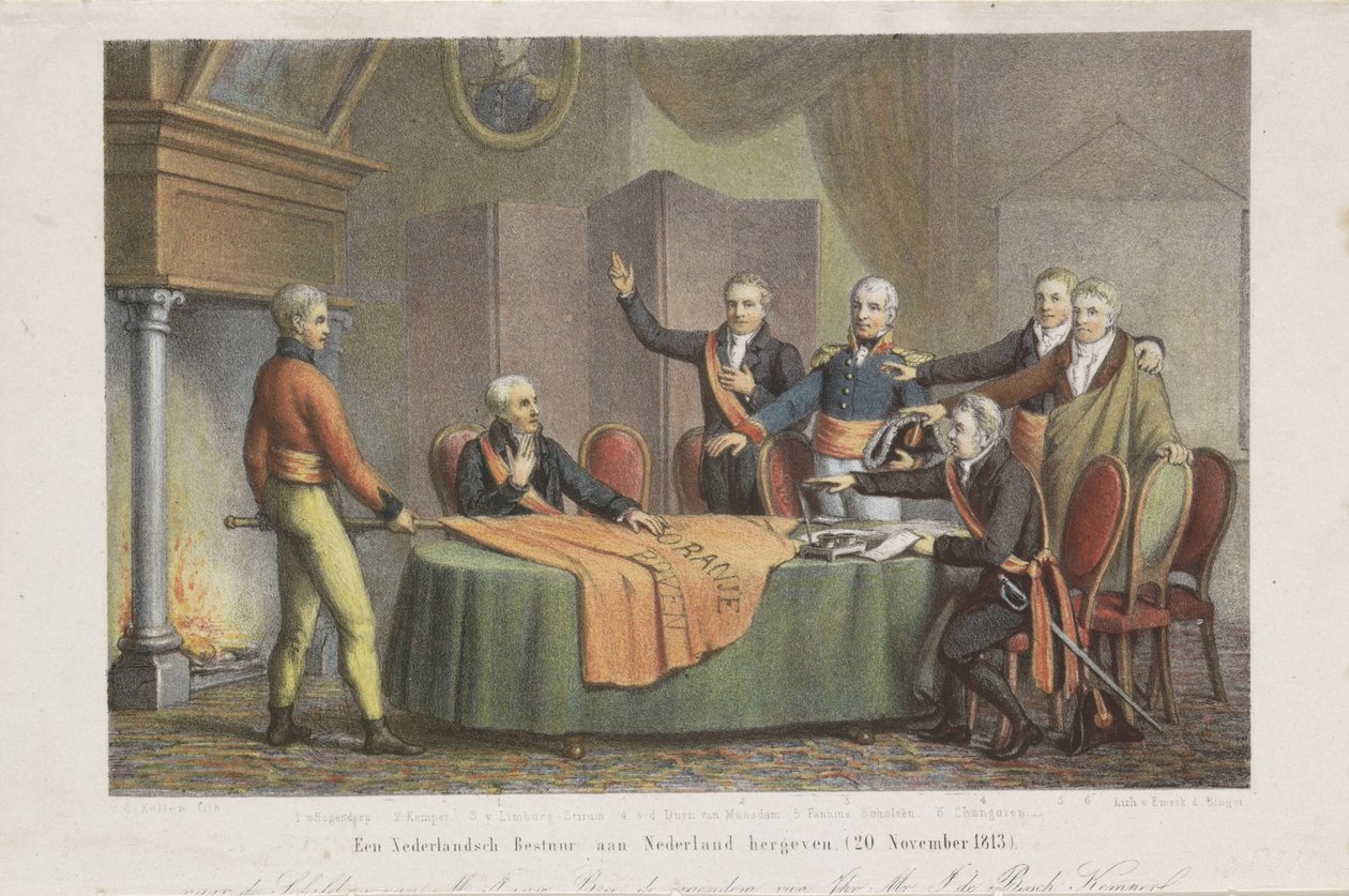 Acceptance of the High Command by the Triumvirate in the Name of the Prince of Orange, 21 November 1813 by David van der Kellen