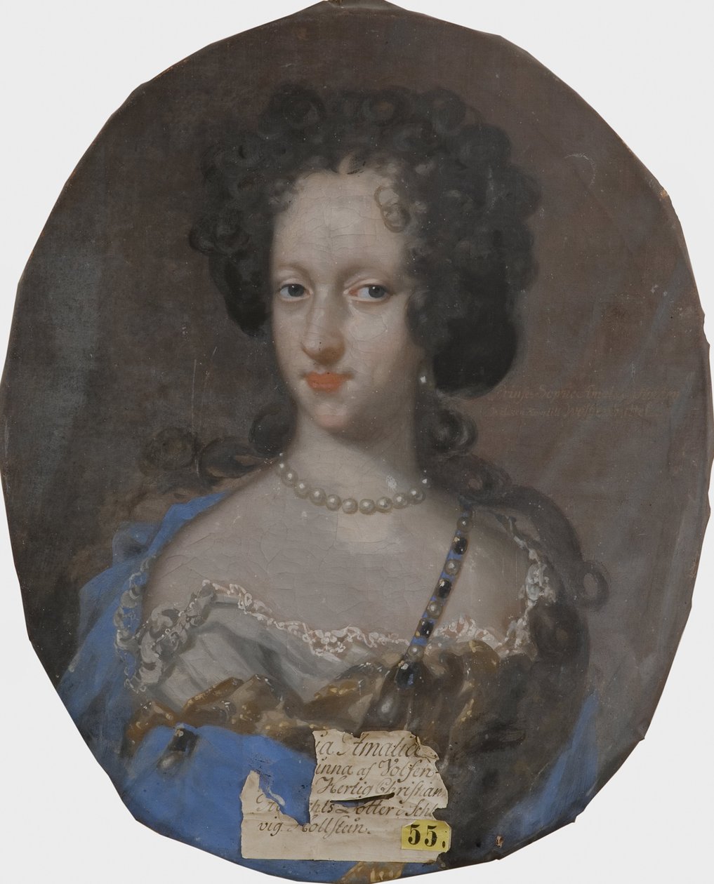 Portrait of Princess Sophie Amalie of Holstein-Gottorp, Duchess of Brunswick-Lueneburg by David von Krafft