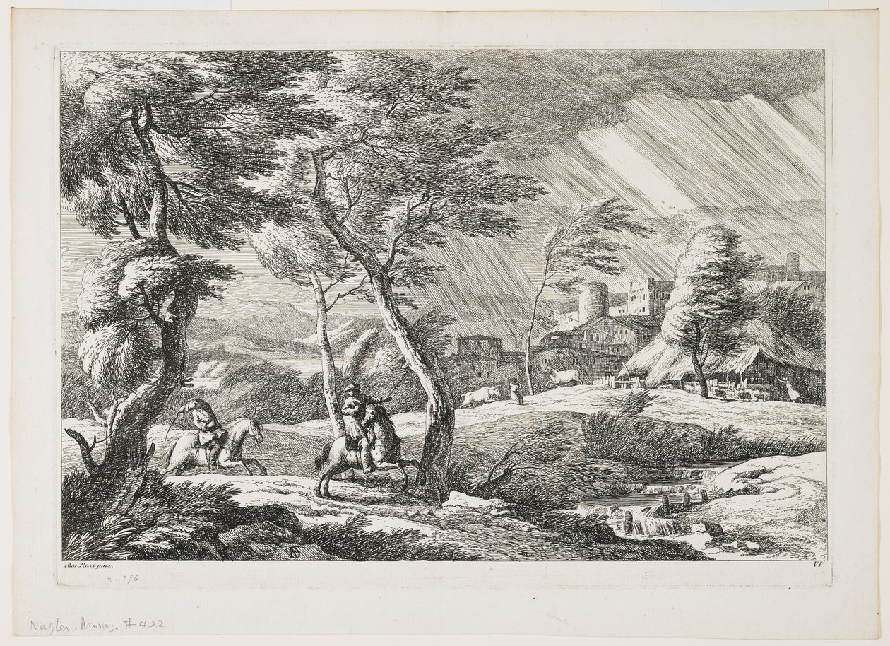 Plate VII, from a Set of Landscapes, 1743 by Davide Antonio Fossati