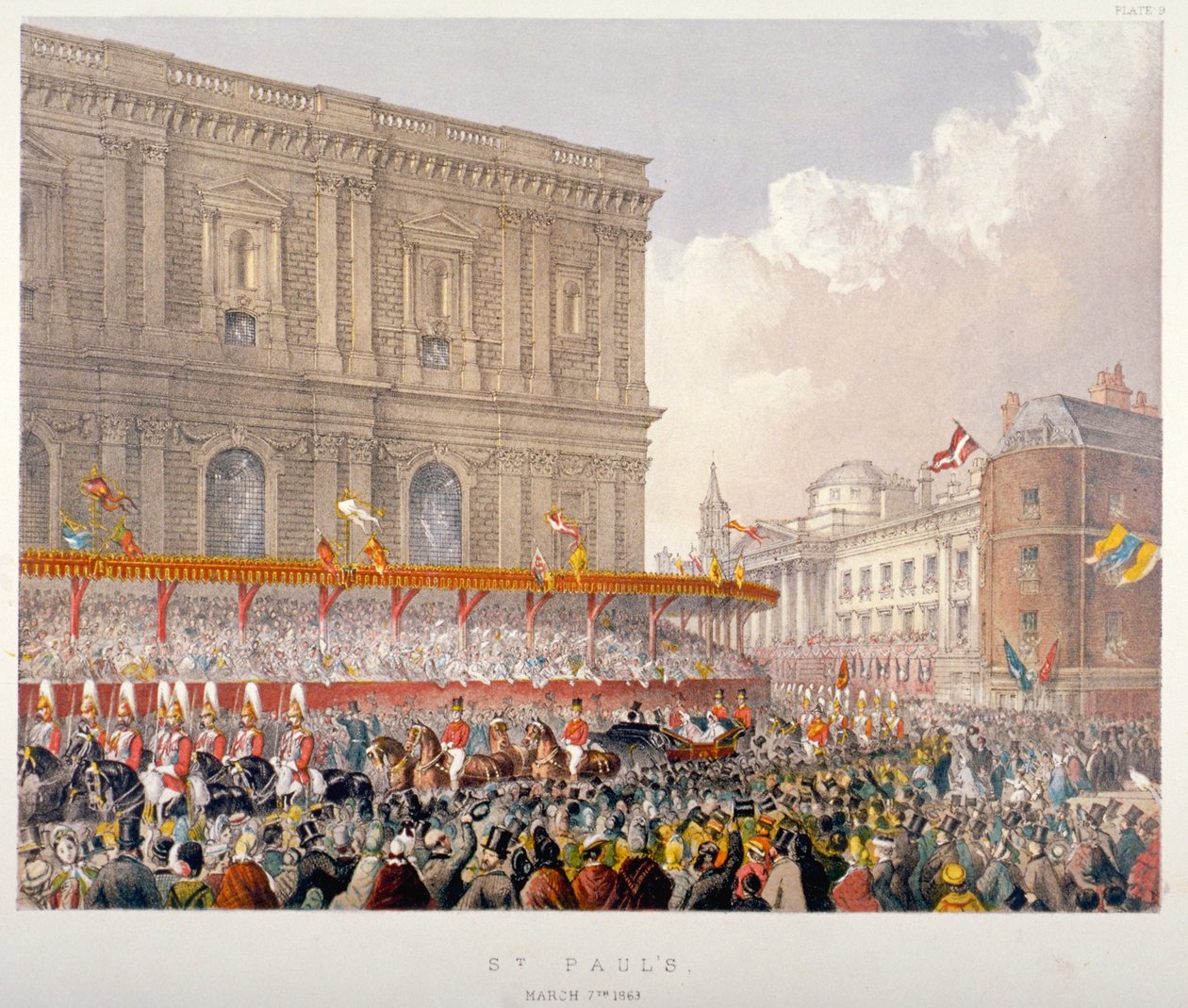 Royal Procession Passing the East End of St Paul