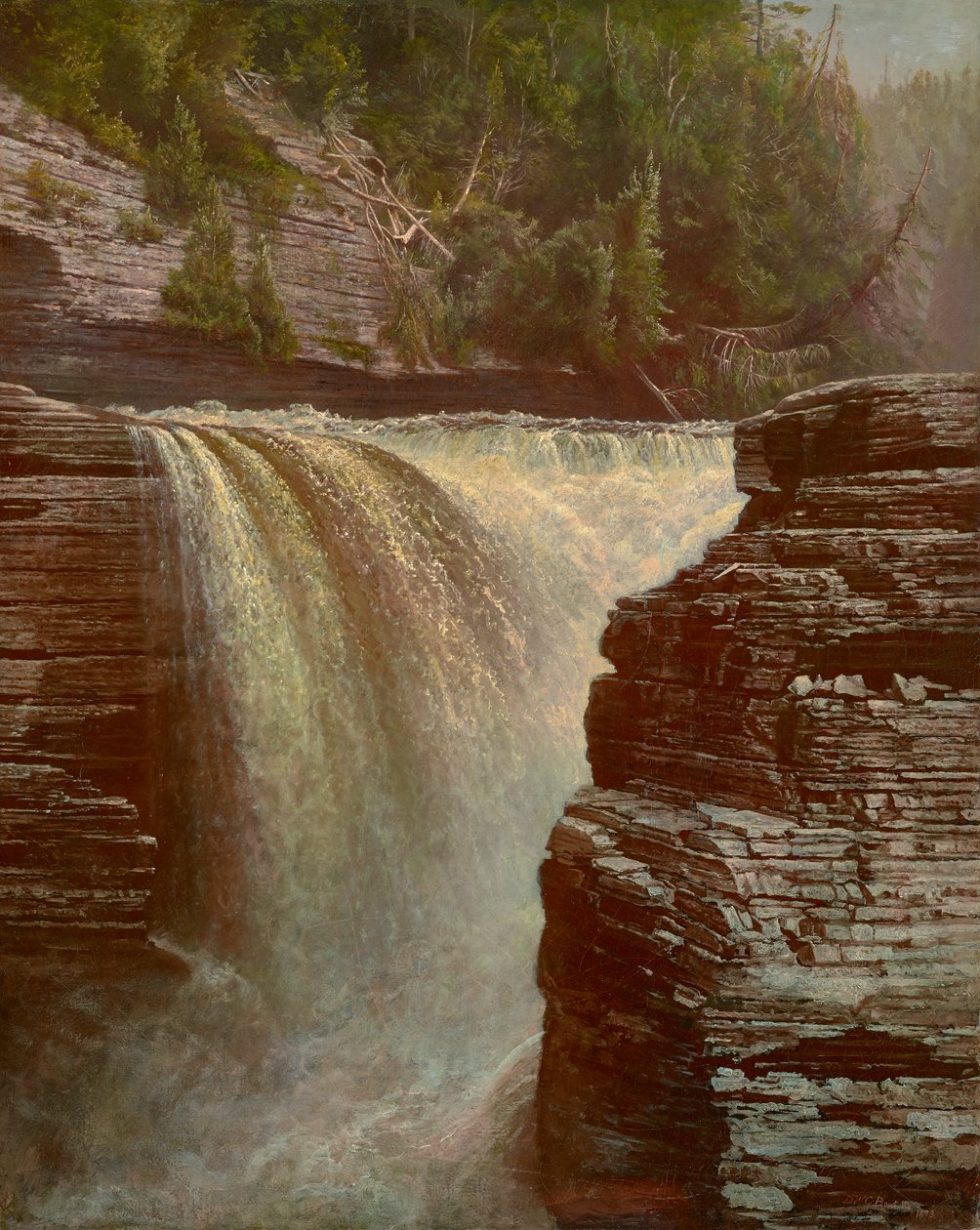 Trenton Falls Near Utica, New York 1873 by De Witt Clinton Boutelle