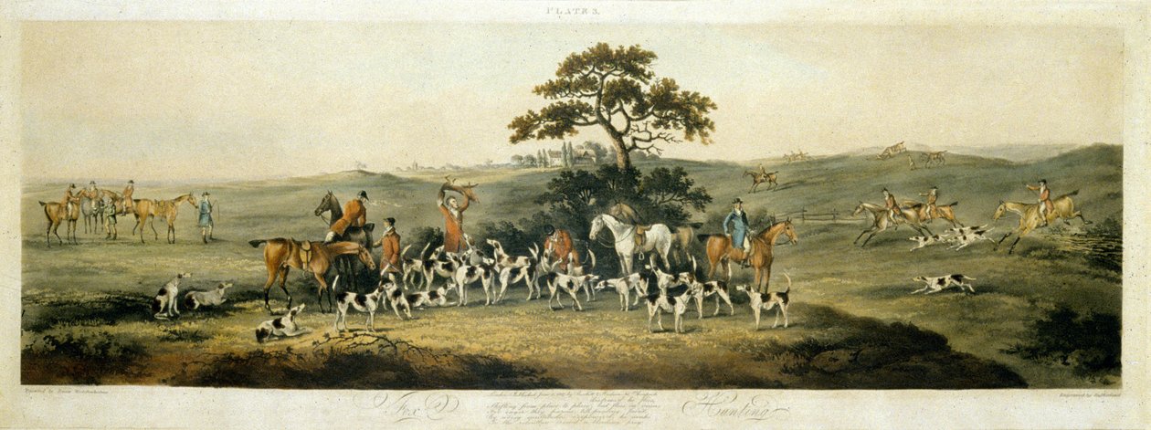 Foxhunting, plate 3 by Dean Snr. (after) Wolstenholme