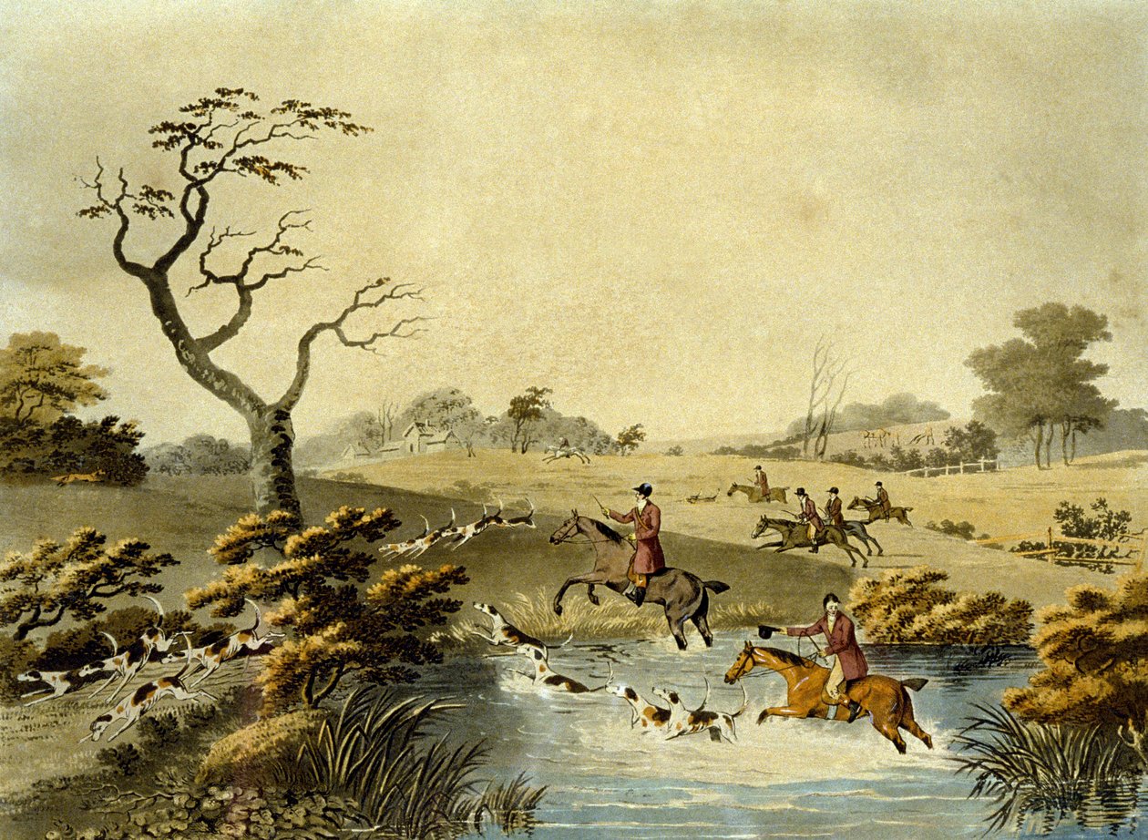 Noon, Foxhunting, engraved by J.H. Clarke and F. Jeakes by Dean Snr. (after) Wolstenholme