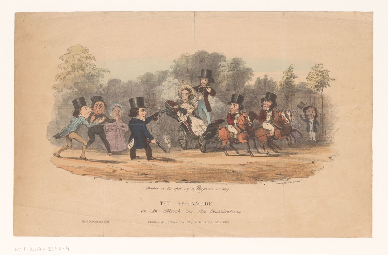 Assassination Attempt on Queen Victoria, 1840 by Dean and Munday