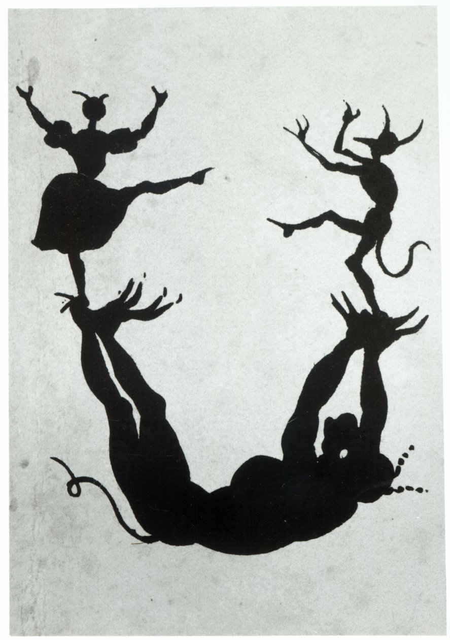 Devilish Alphabet, engraved by Delannois, 1825 (detail) by Delaporte