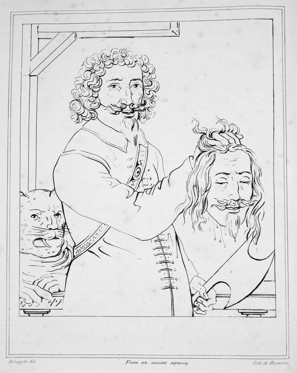 The execution of Charles I, engraved by De Ducarme by Delaporte