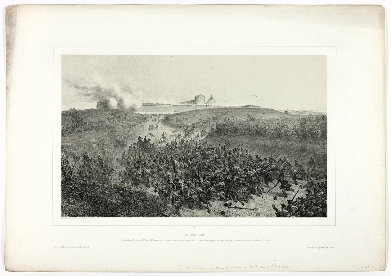 April 30, 1849, from Souvenirs of Italy: Expedition to Rome by Denis Auguste Marie Raffet