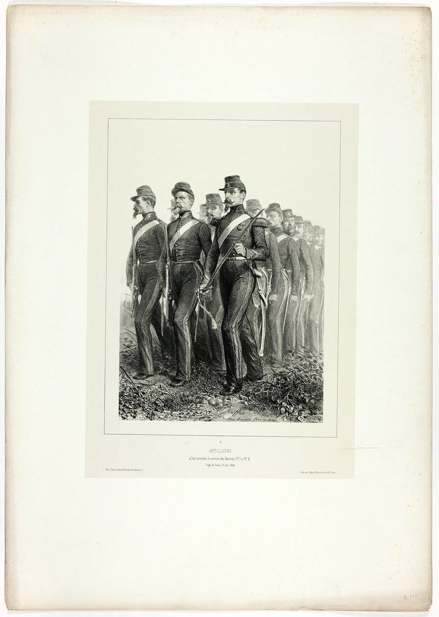 Artillery Men, from Souvenirs d’Italie: Expedition de Rome by Denis Auguste Marie Raffet