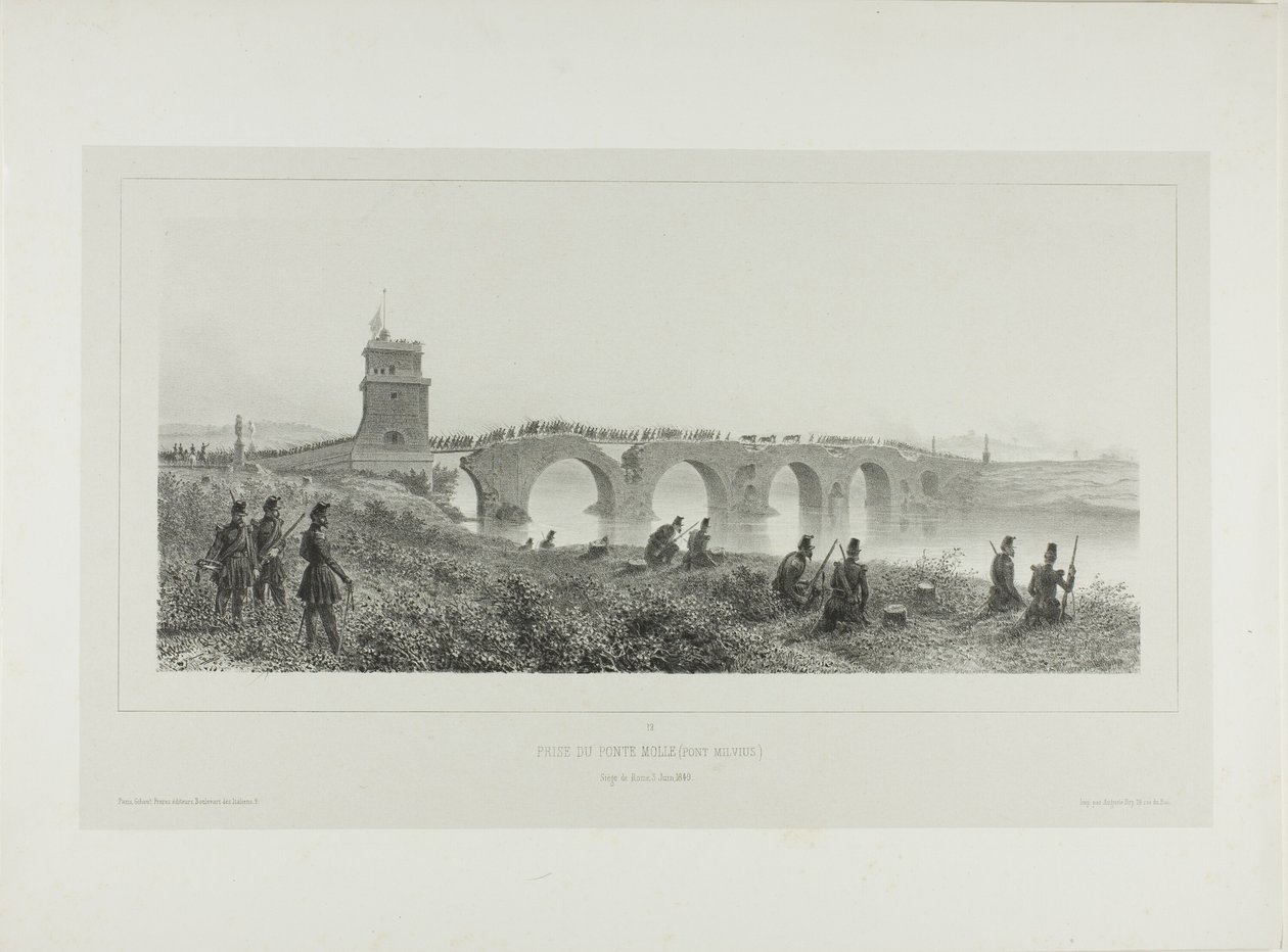 Capture of the Molle Bridge by Denis Auguste Marie Raffet