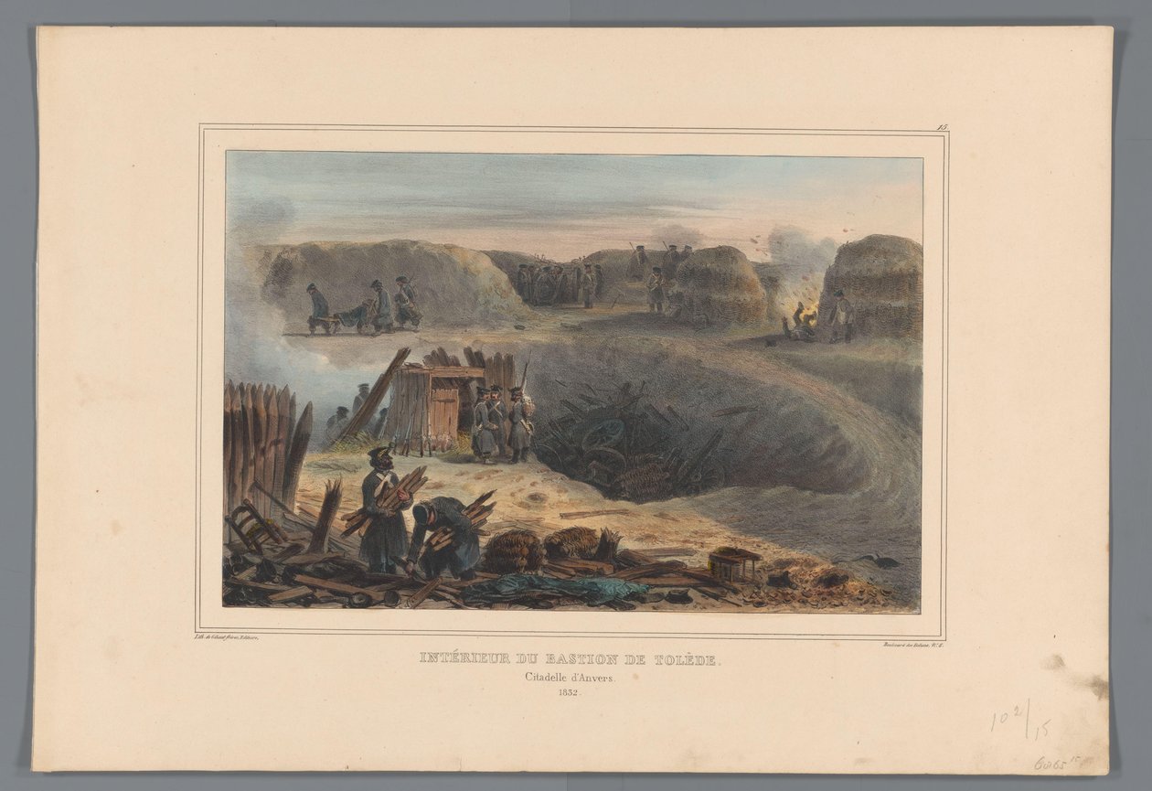 Soldiers Inside a Bastion, 1832 by Denis Auguste Marie Raffet