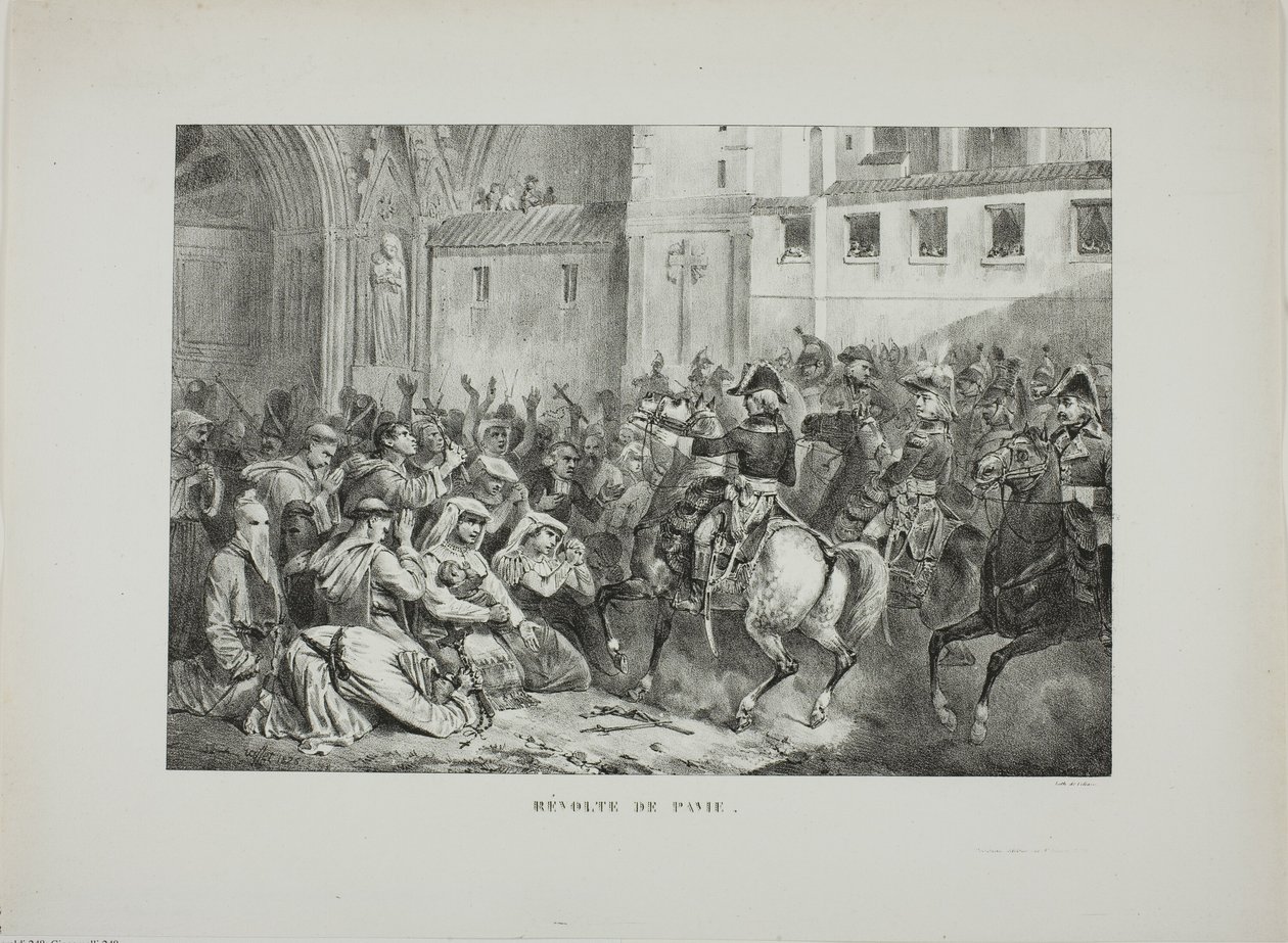 Revolt of Pavia by Denis-Auguste-Marie Raffet