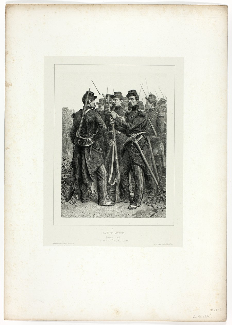 Sappers, from Souvenirs d’Italie: Expedition to Rome by Denis Auguste Marie Raffet
