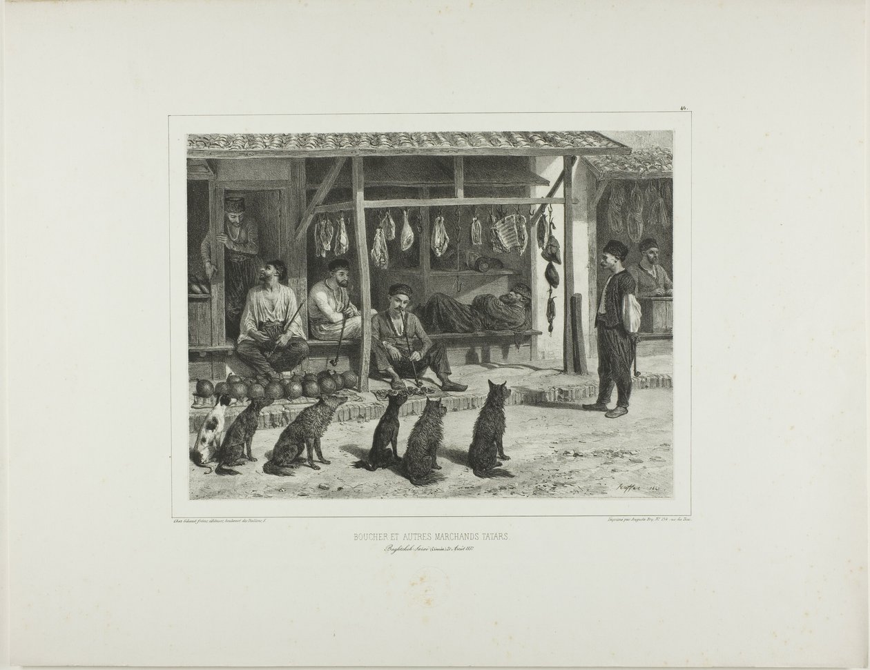 The Butcher and Other Tartar Merchants by Denis Auguste Marie Raffet