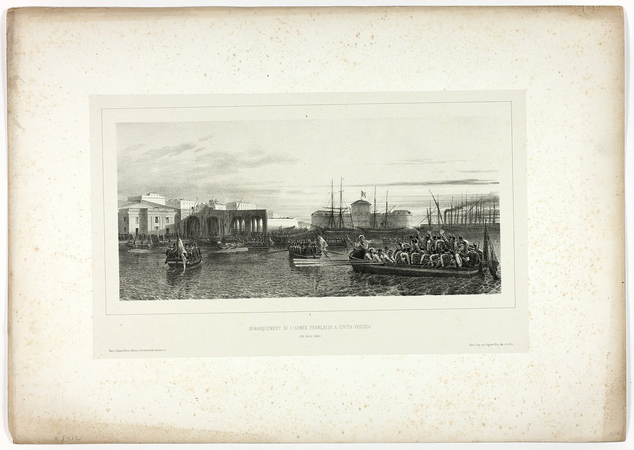 The French Army Landing at Civita-Vecchia, April 25, 1849, from 
