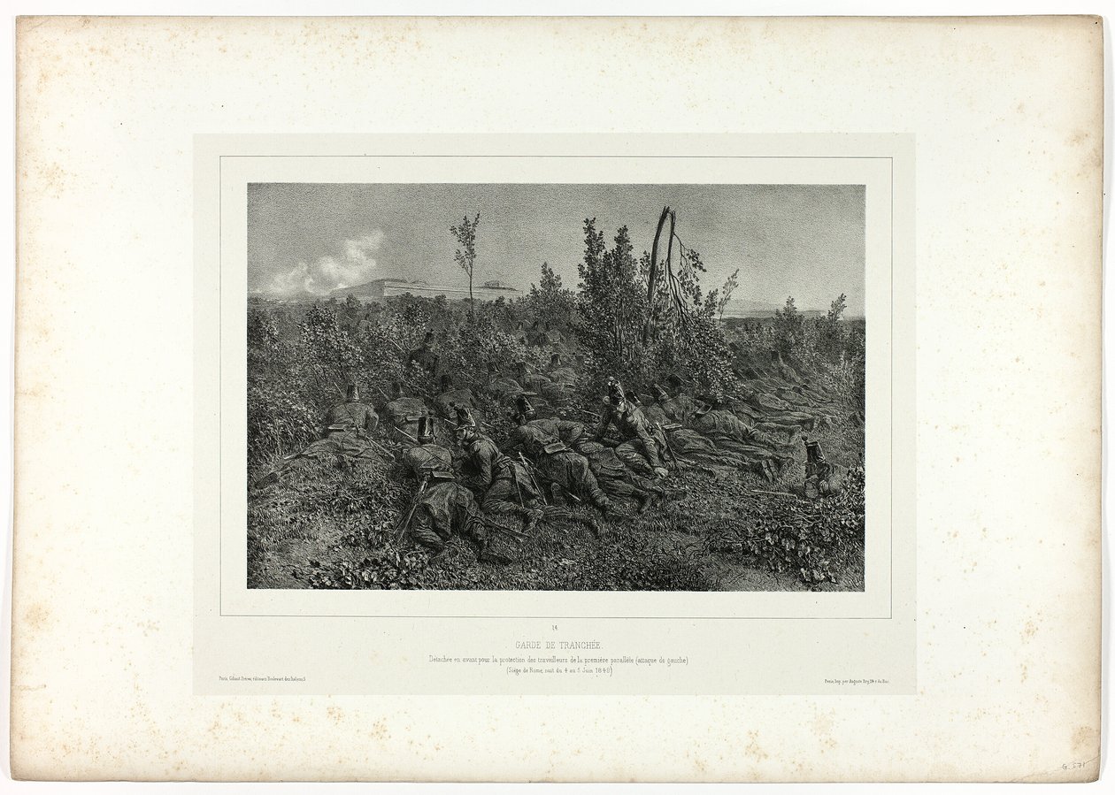 Trench Guard, from Souvenirs d’Italie: Expédition de Rome by Denis Auguste Marie Raffet