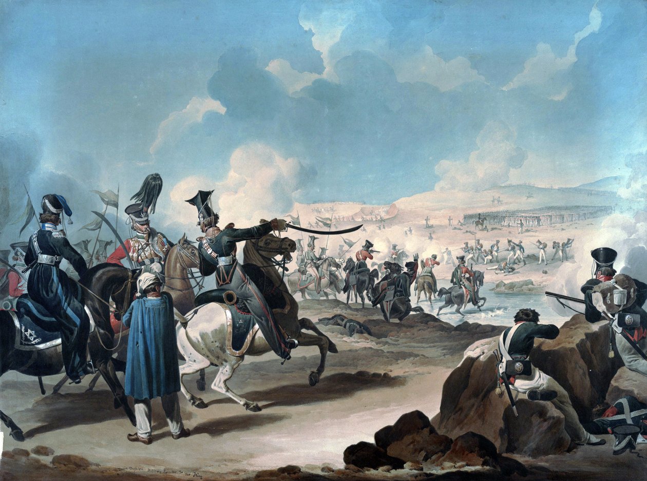 Russian cavalry attacking French infantry at Borodino - Denis Dighton (1792-1827) - ca 1813 - Private Collection by Denis Dighton
