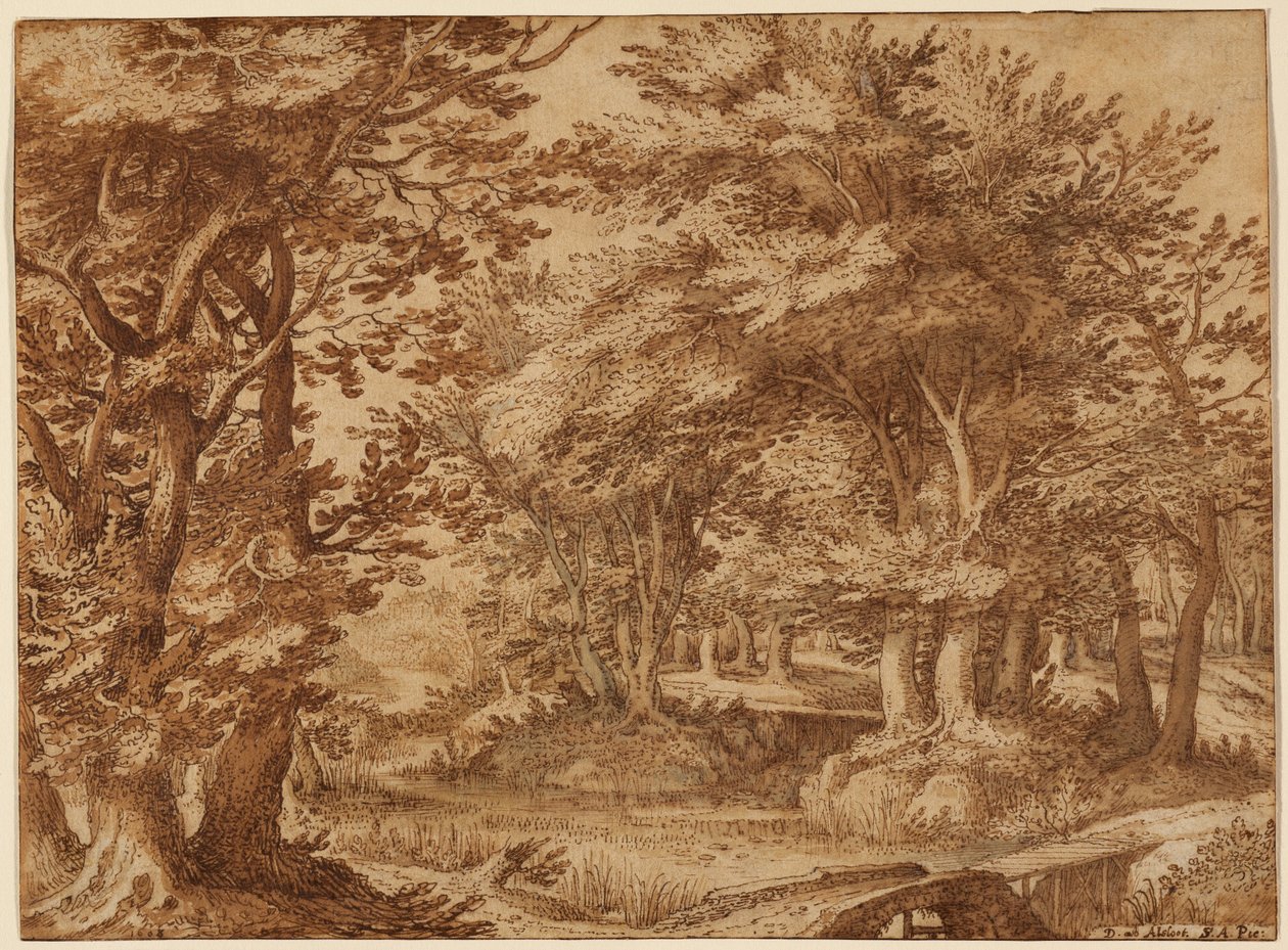 Forest Landscape with a Distant Castle by Denys van Alsloot