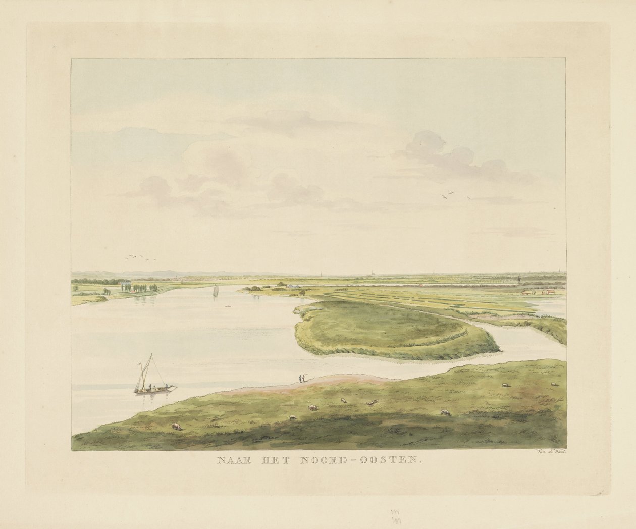 View of the Waal Northeast of Nijmegen by Derk Anthony van de Wart
