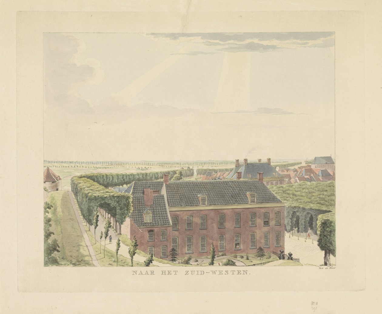 View of the City Wall Southwest of Nijmegen (Views Around the City of Nijmegen series) by Derk Anthony van de Wart