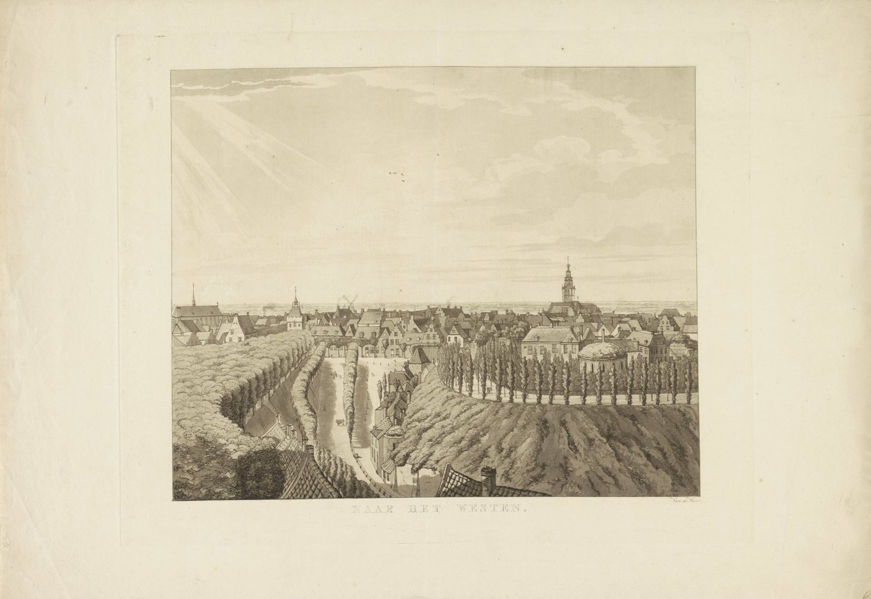 Nijmegen, View from the Belvédère Towards the West by Derk Anthony van de Wart