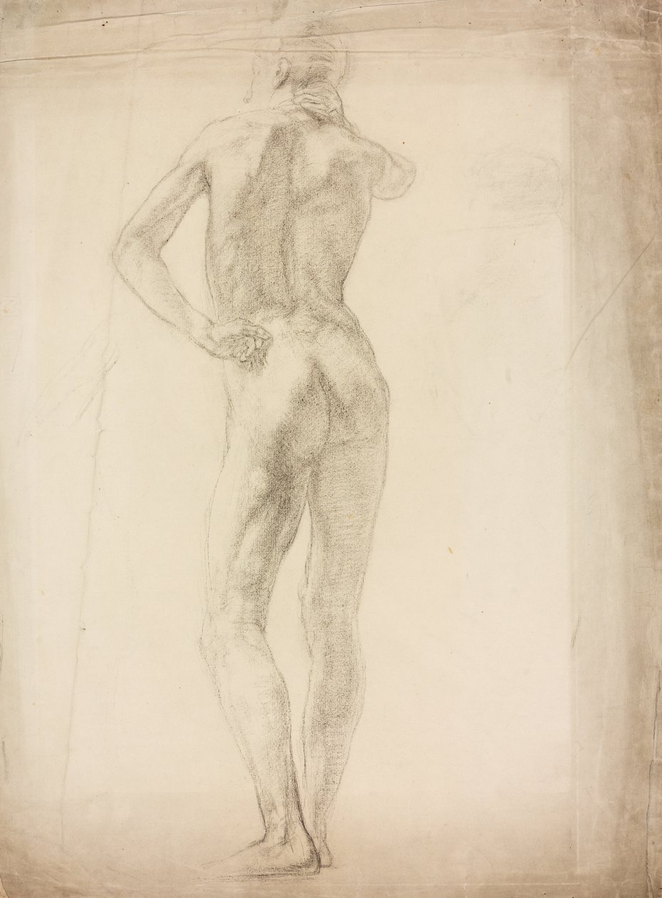 A Study of a Male Figure by Derwent Lees