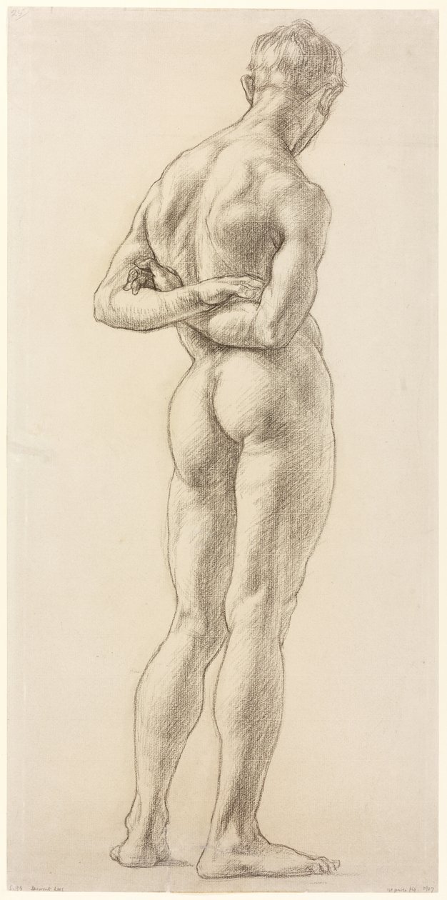 A Study of a Male Figure, c.1906-07 by Derwent Lees