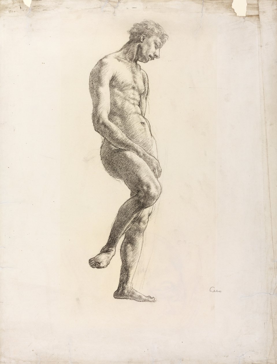 Standing Male Nude, c.1906-08 by Derwent Lees