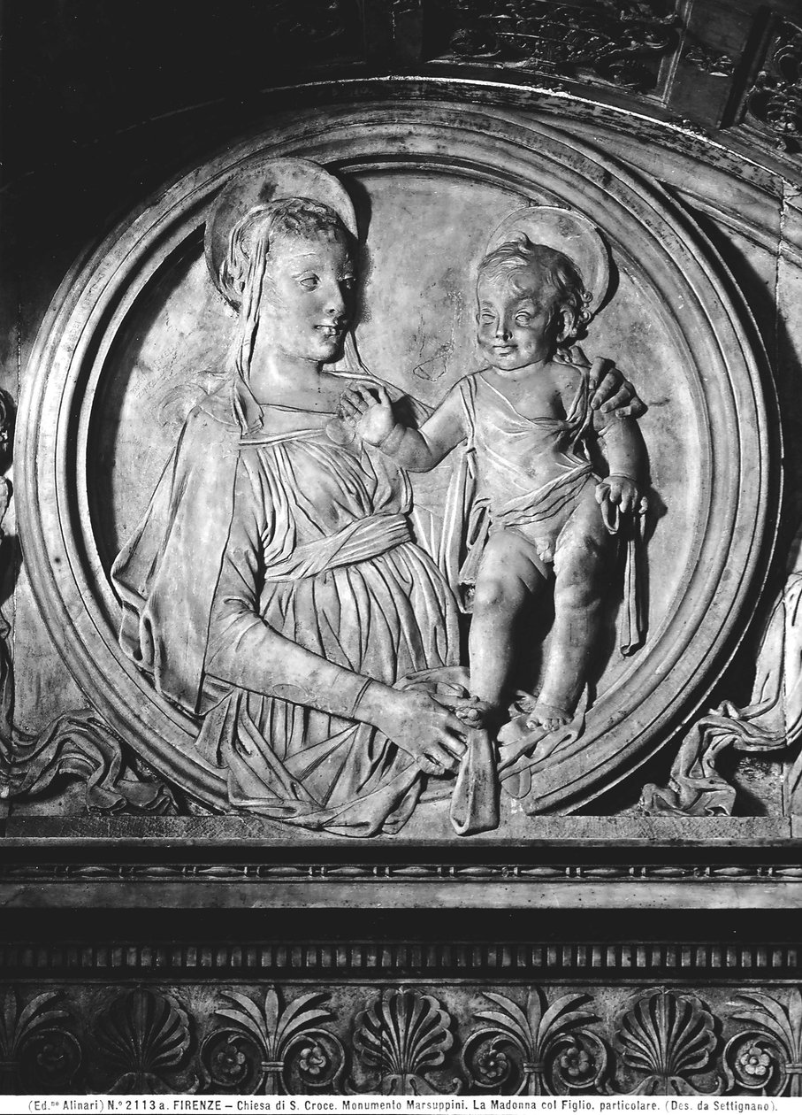 Madonna and Child of the Monument to Carlo Marsuppini by Desiderio da Settignano