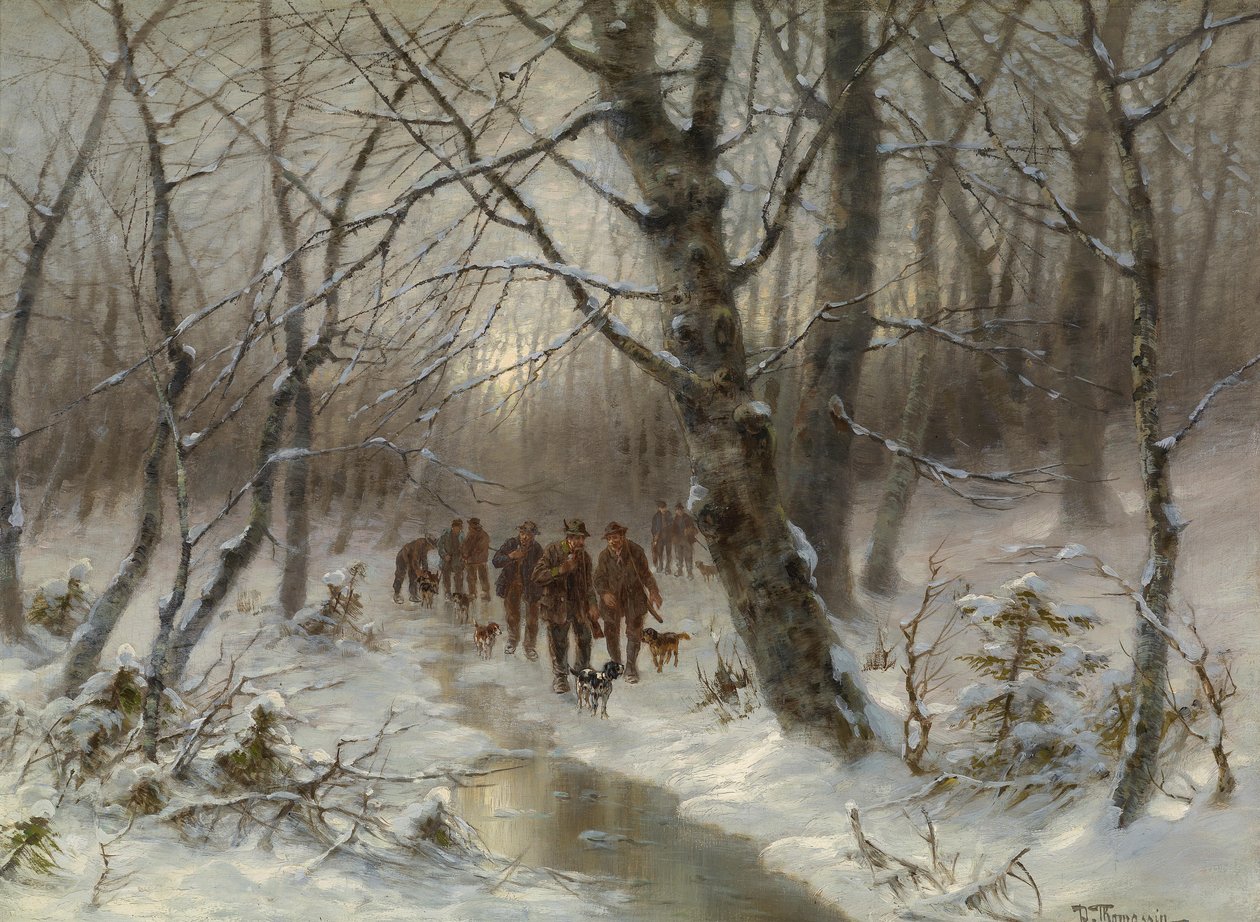 Hunter in the Winter Forest by Desire Thomassin