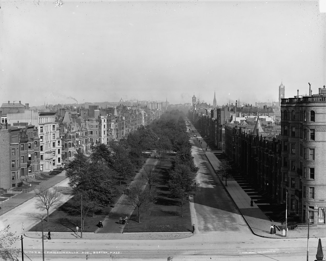 Commonwealth Ave., Boston, Massachusetts, c.1904 by Detroit Publishing Co.