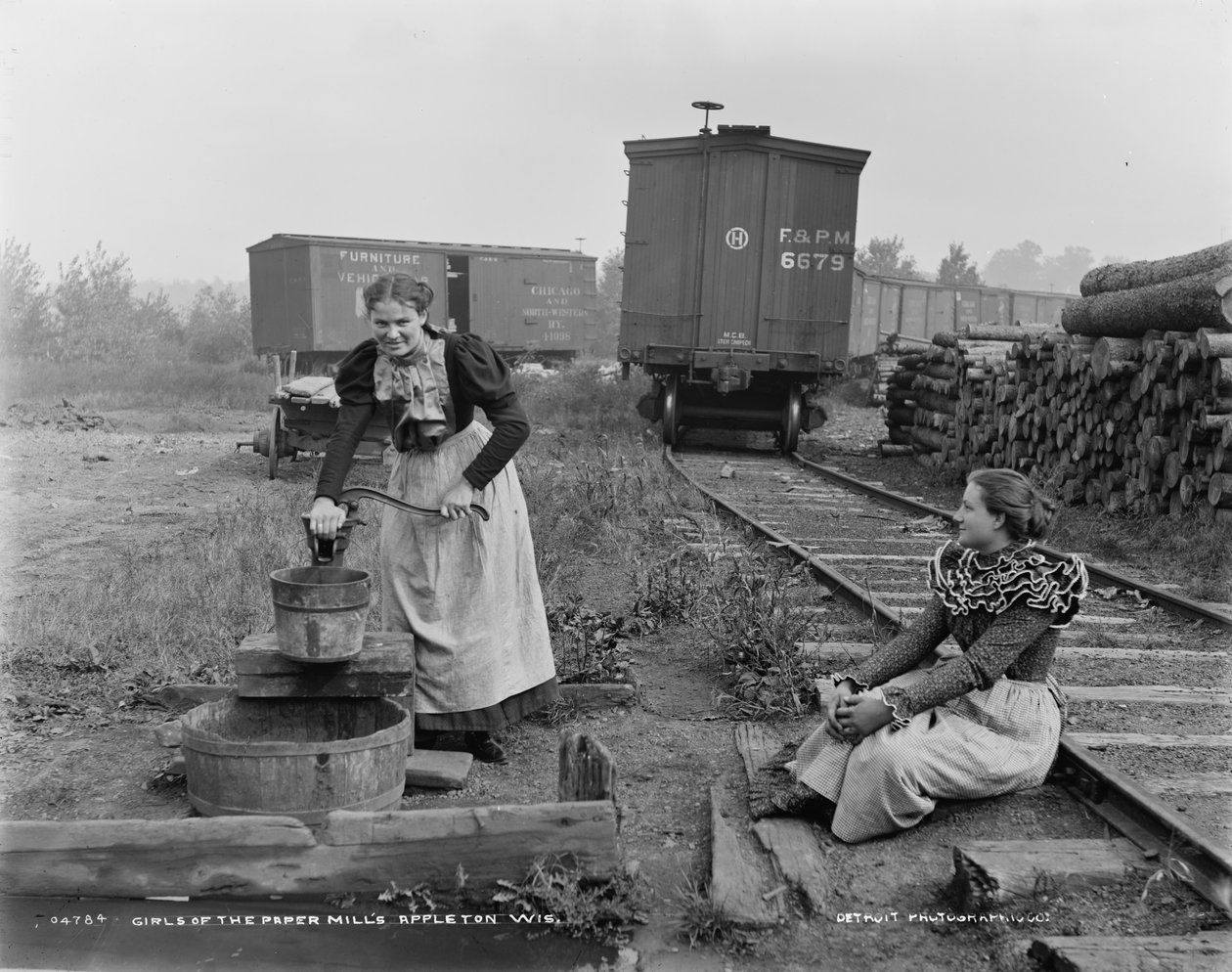 Girls of the Paper Mills, Appleton, Wisconsin, c.1880-99 by Detroit Publishing Co.