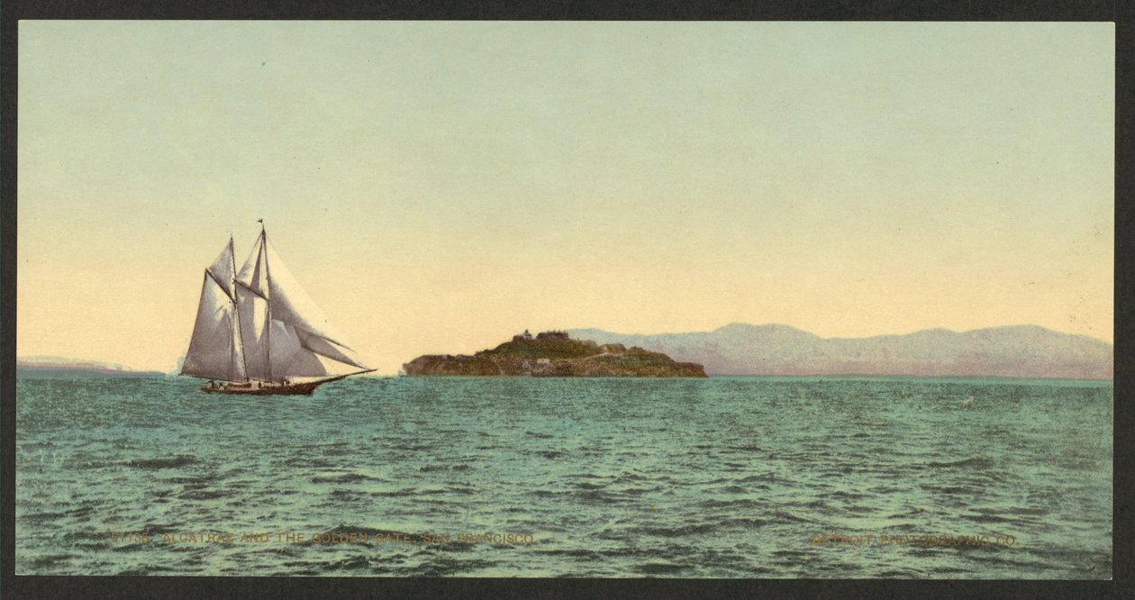 Alcatraz and the Golden Gate, San Francisco by Detroit Photographic Co.