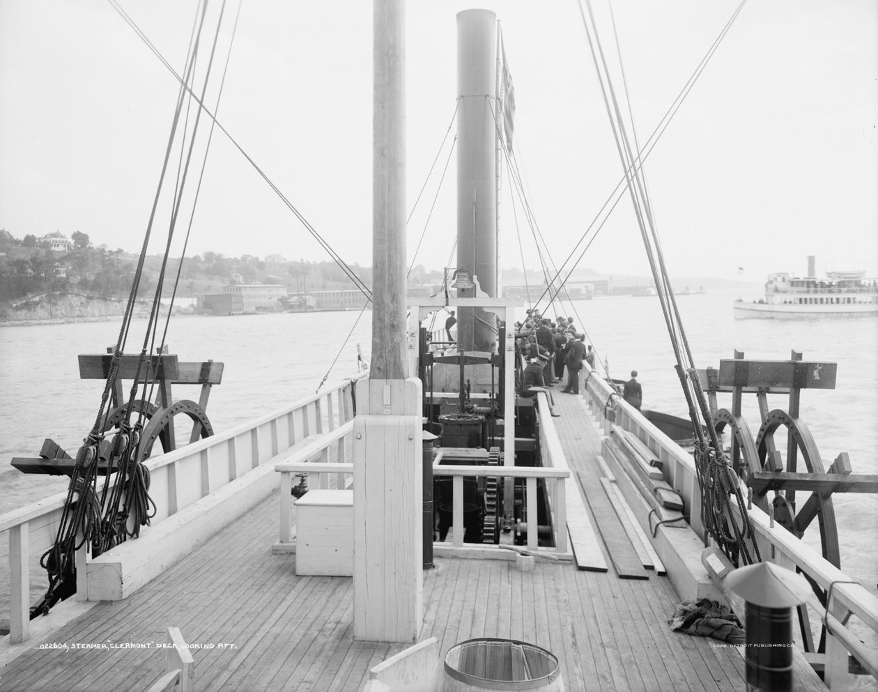 Steamer Clermont, Deck, Looking Aft by Detroit Publishing Co.